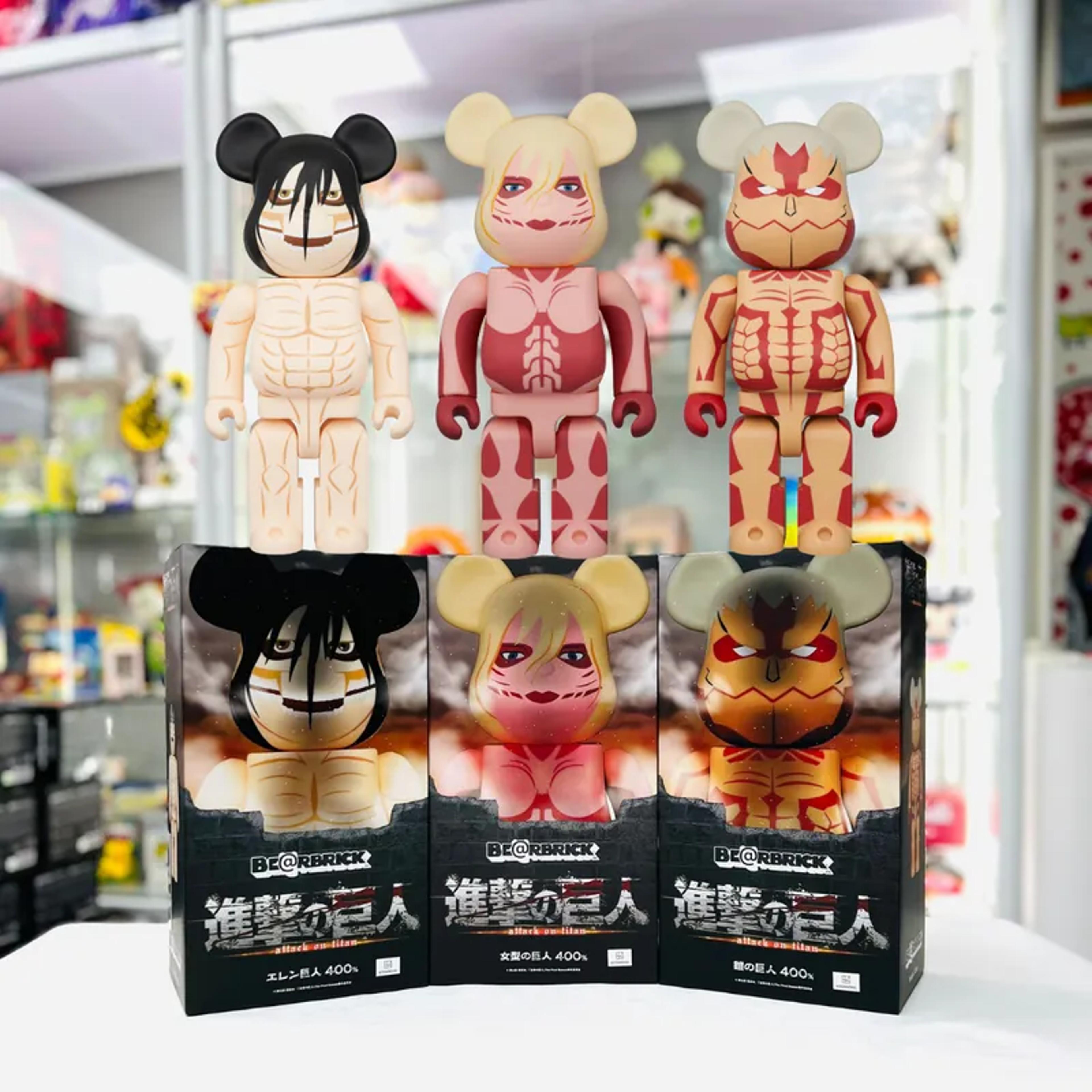 [Free shipping] Set of 3 BE@RBRICK Attack on Titan 