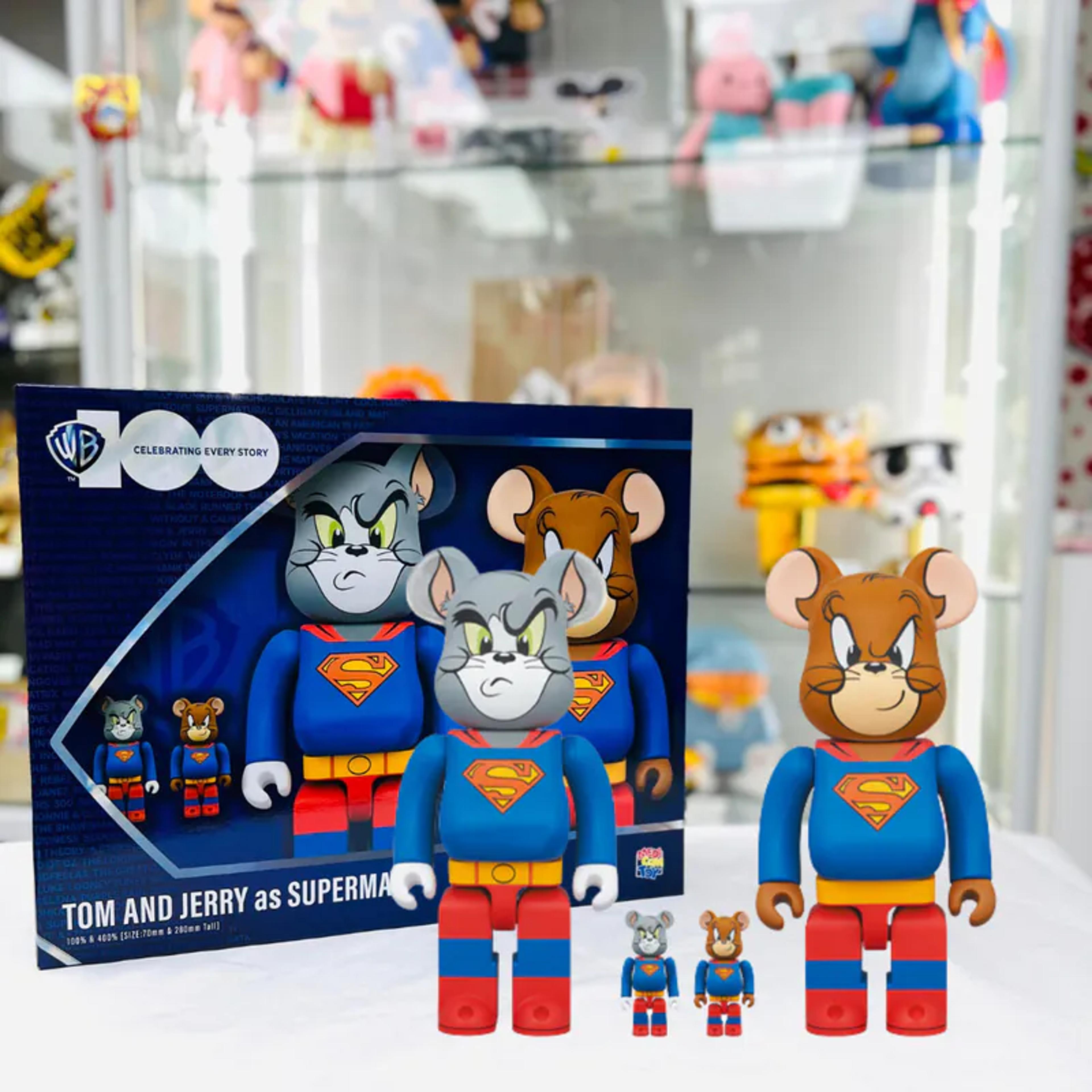 [Free shipping] BE@RBRICK TOM and JERRY as SUPERMAN