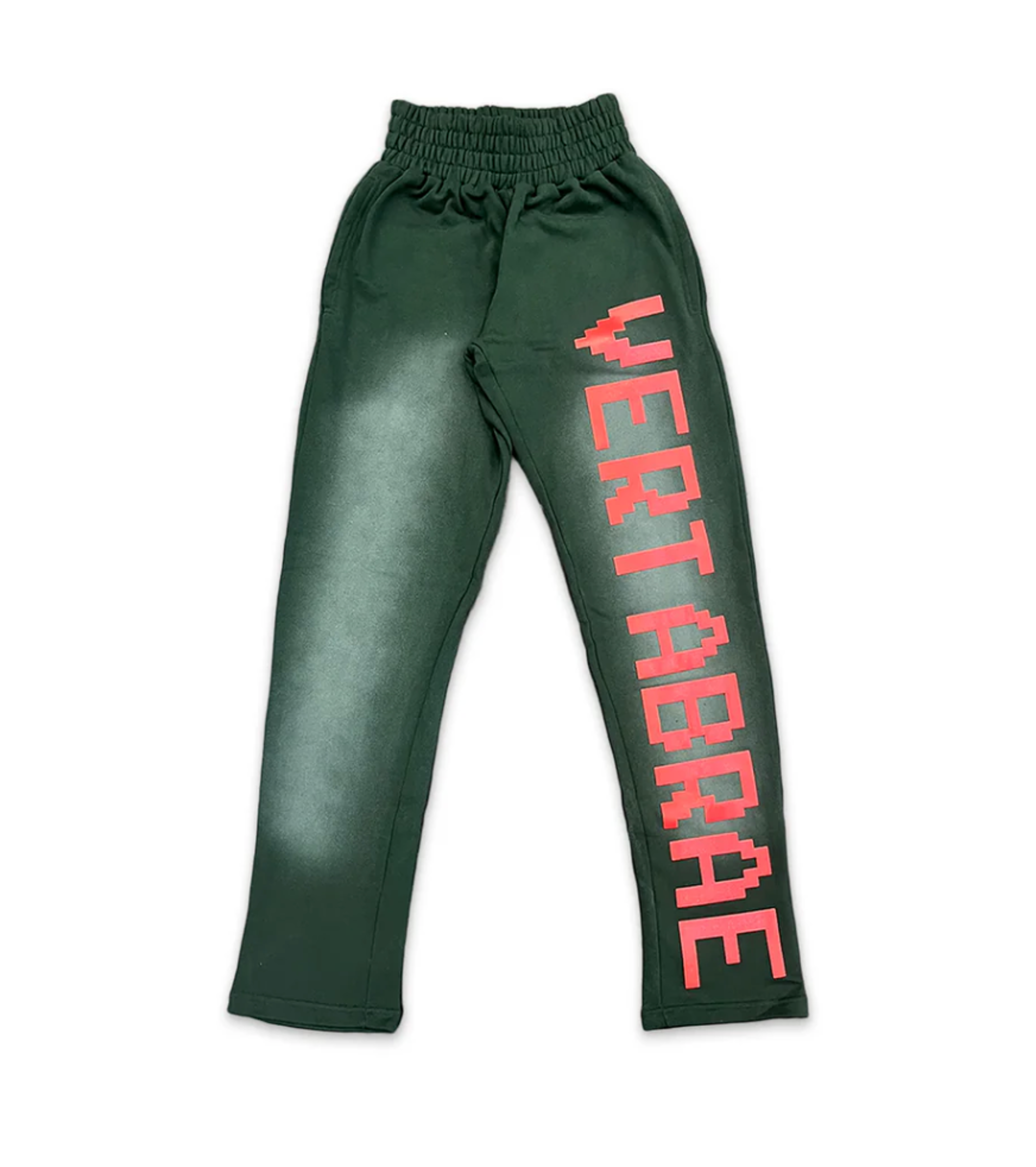 Vertabrae Sweatpants Faded Dark Green Red