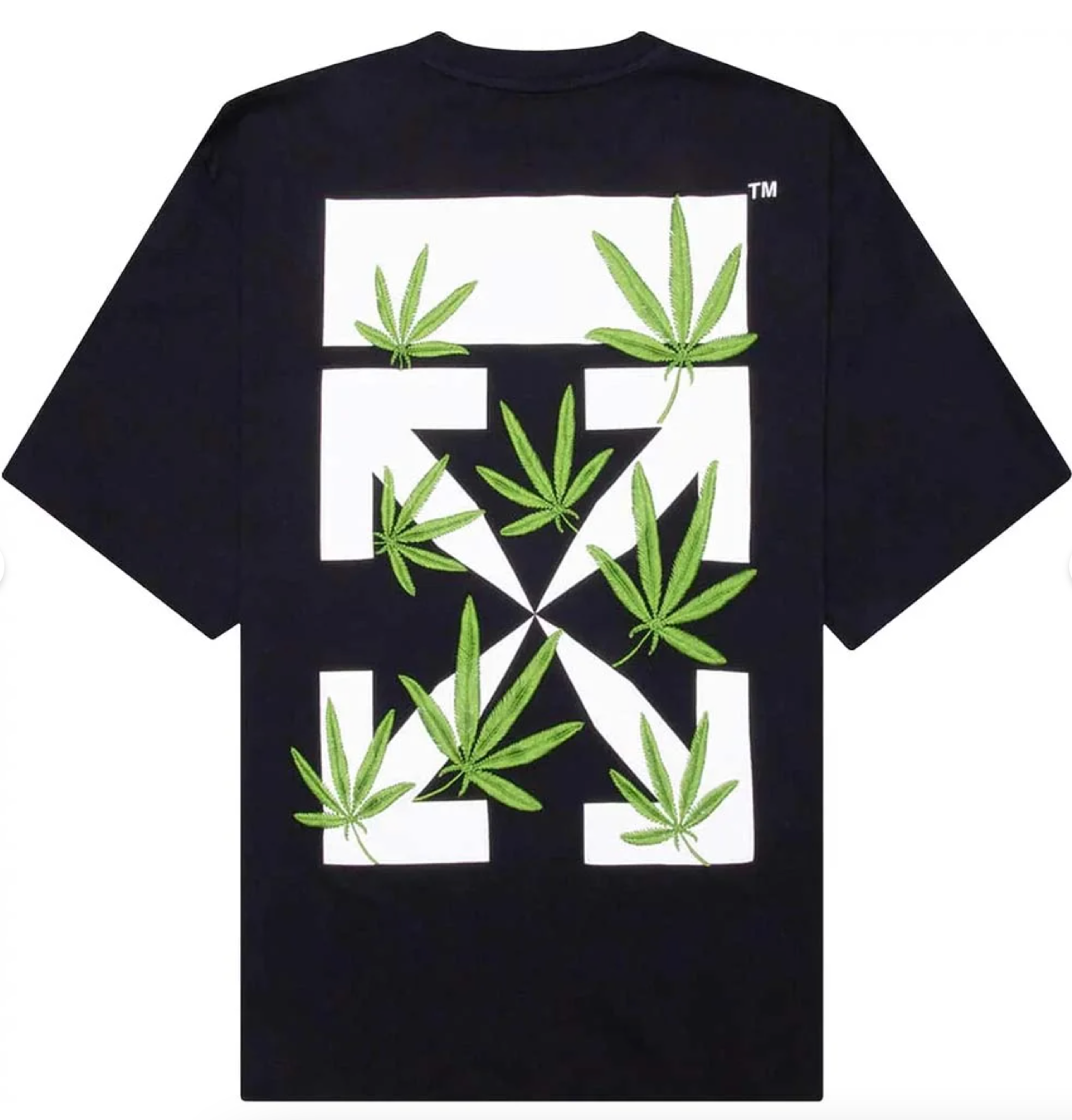 Off-White Oversized Fit Weed Arrows Tee 'Black'