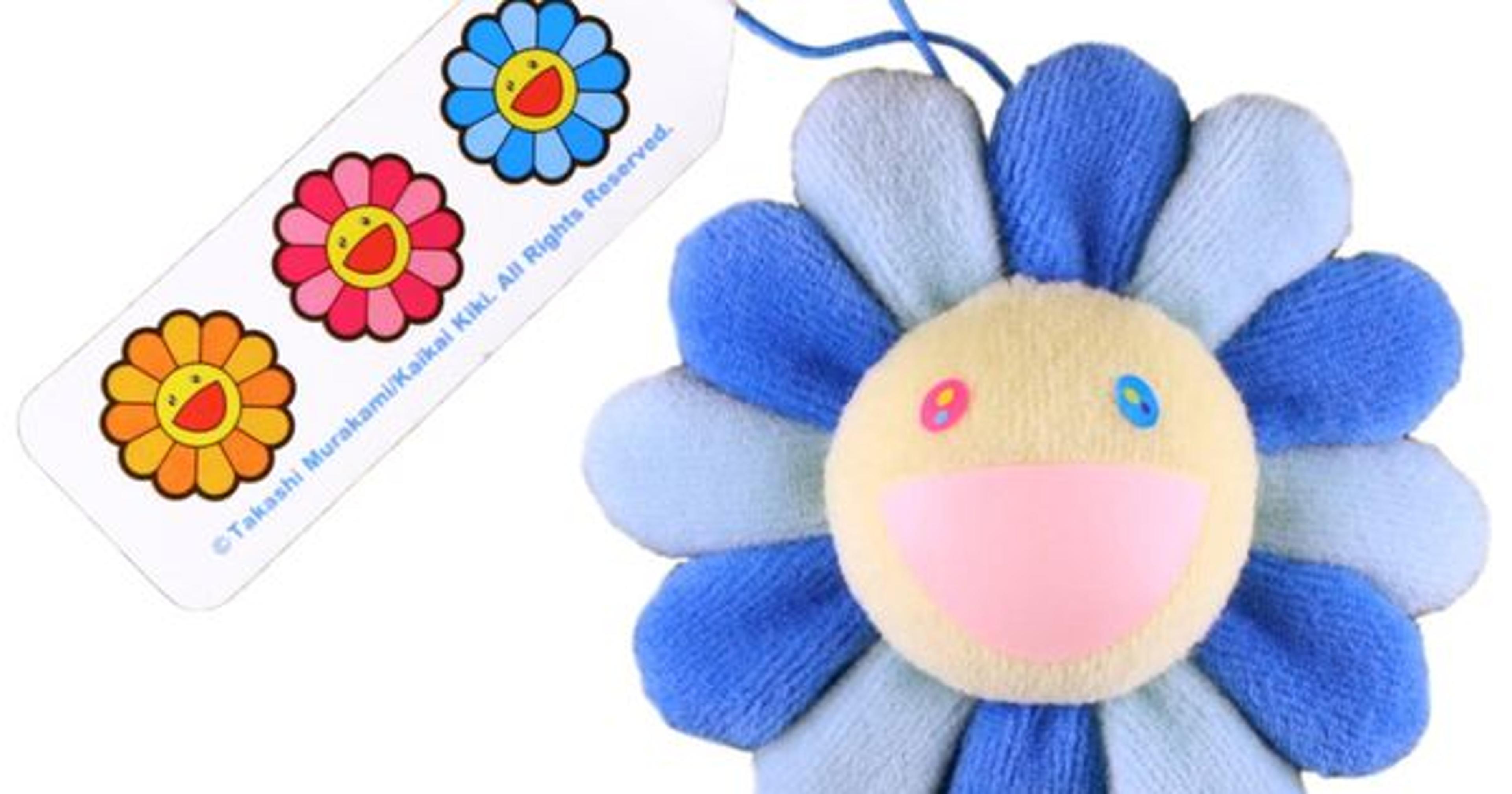 Alternate View 1 of Takashi Murakami Flower Push Pin Blue/Light Blue