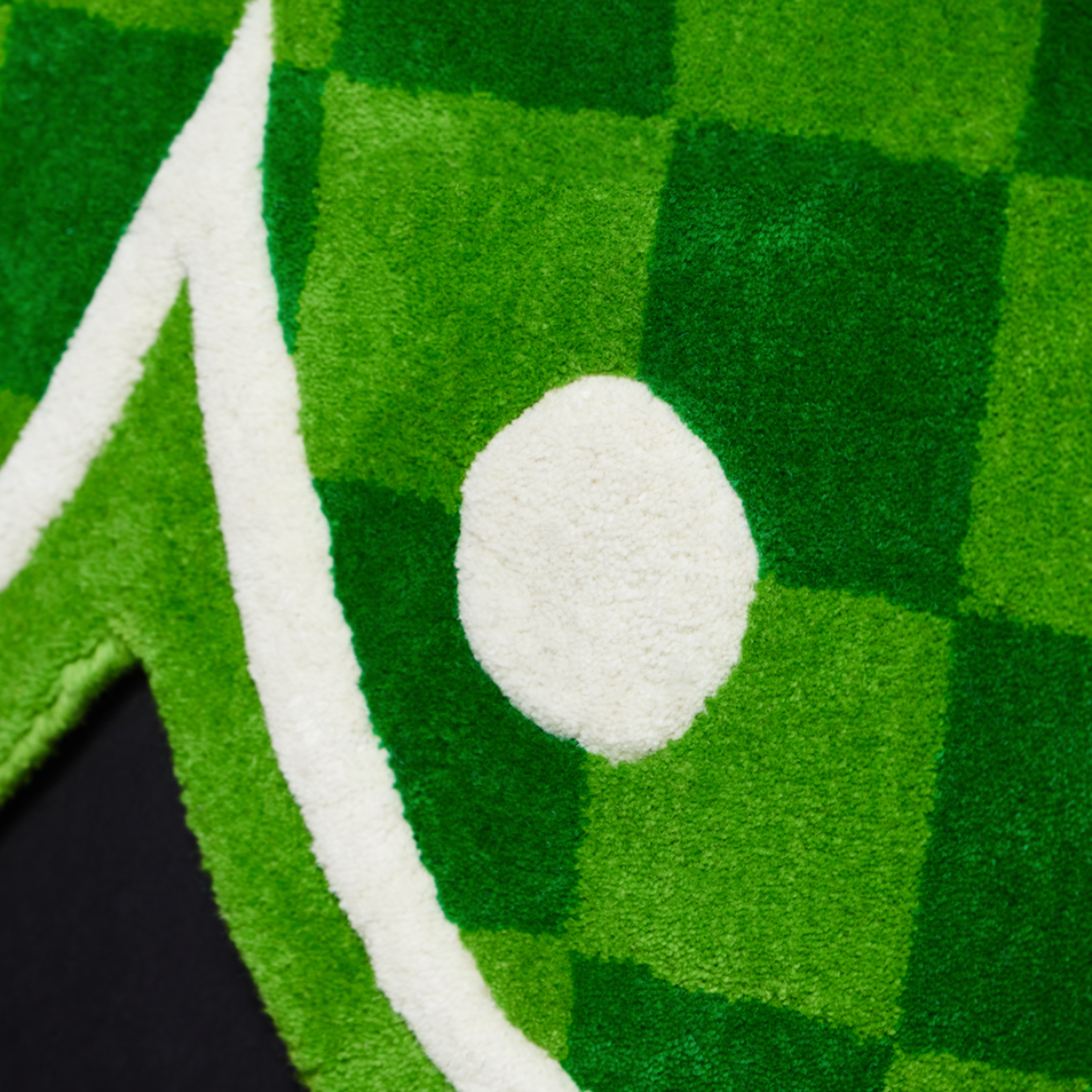 Alternate View 2 of PLAYBOY x WAVEY CASA Bunny head Rug - Green Check