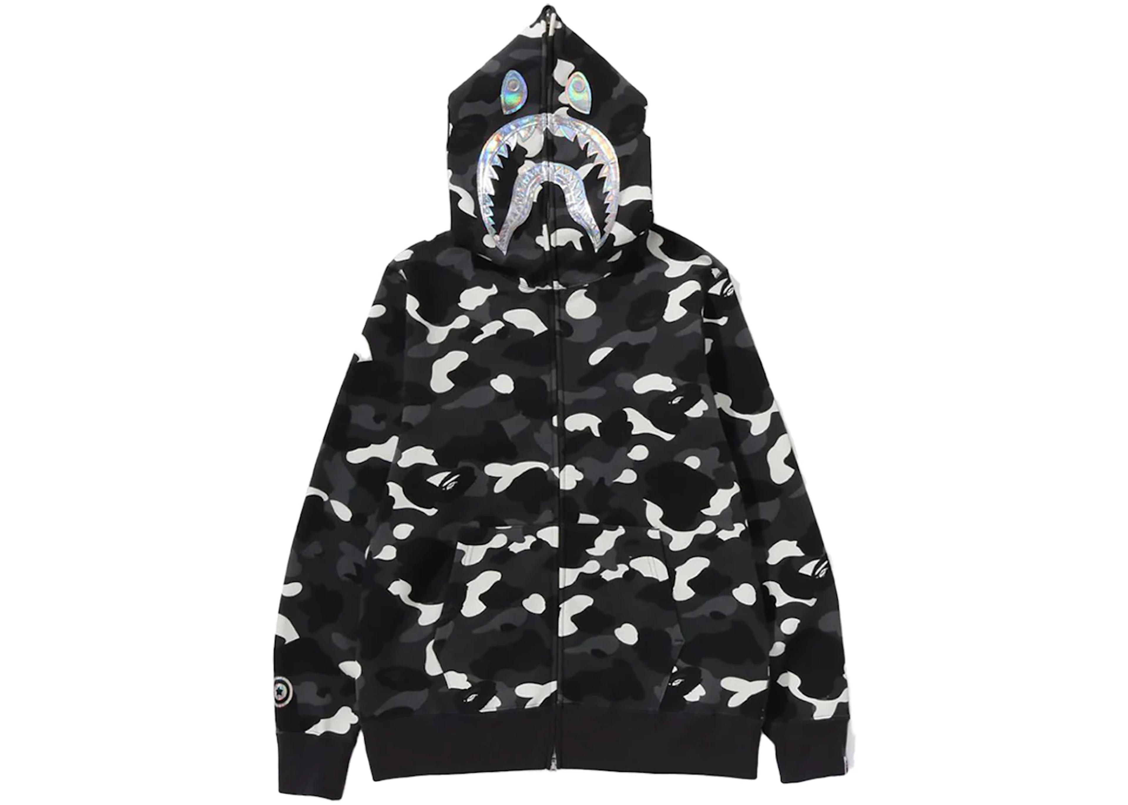 BAPE City Camo Shark Full Zip Hoodie (SS24) Black