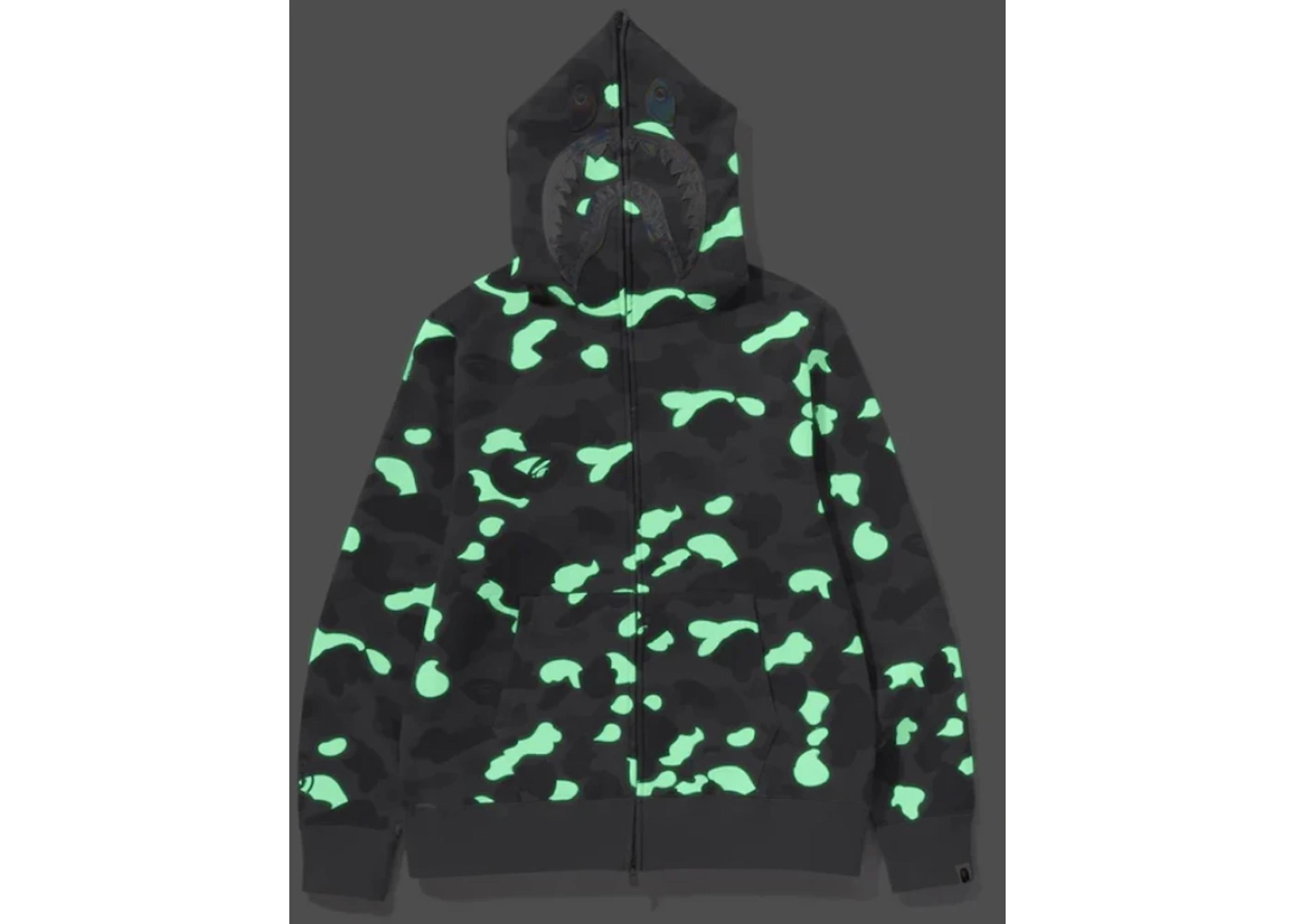 Alternate View 1 of BAPE City Camo Shark Full Zip Hoodie (SS24) Black