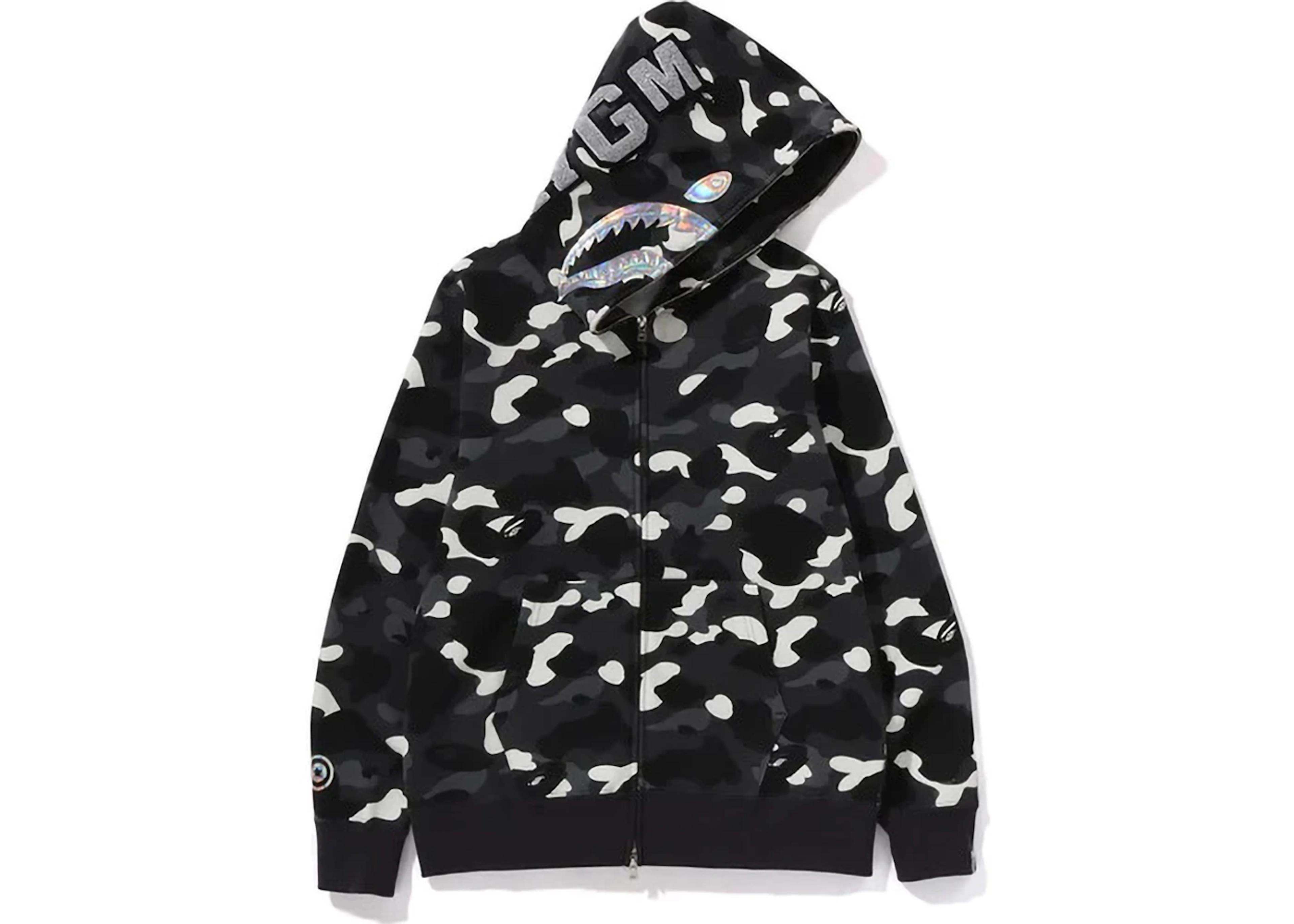 Alternate View 3 of BAPE City Camo Shark Full Zip Hoodie (SS24) Black