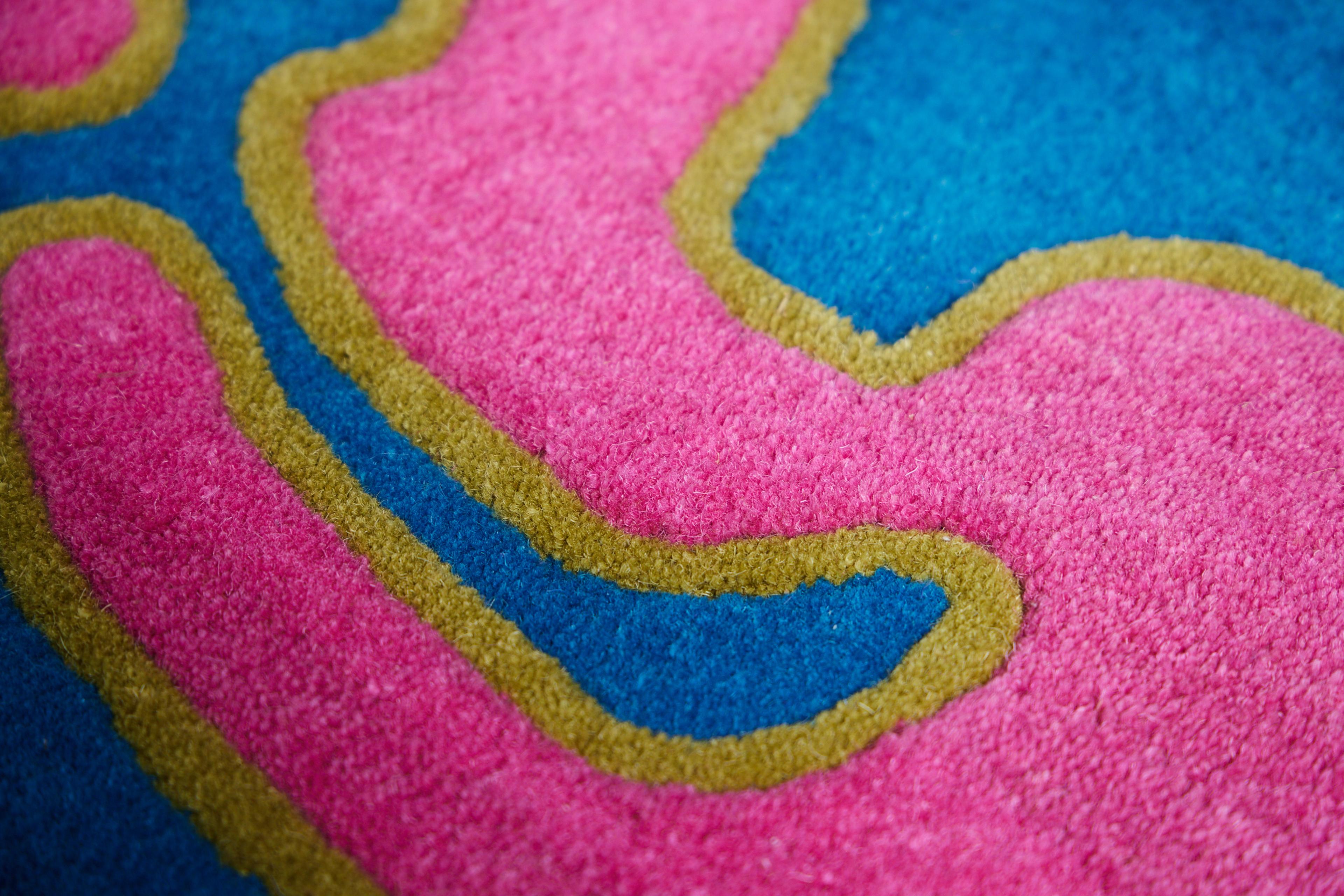 Alternate View 1 of PLAYBOY x WAVEY CASA Runner rug - Pink, Blue & Lime