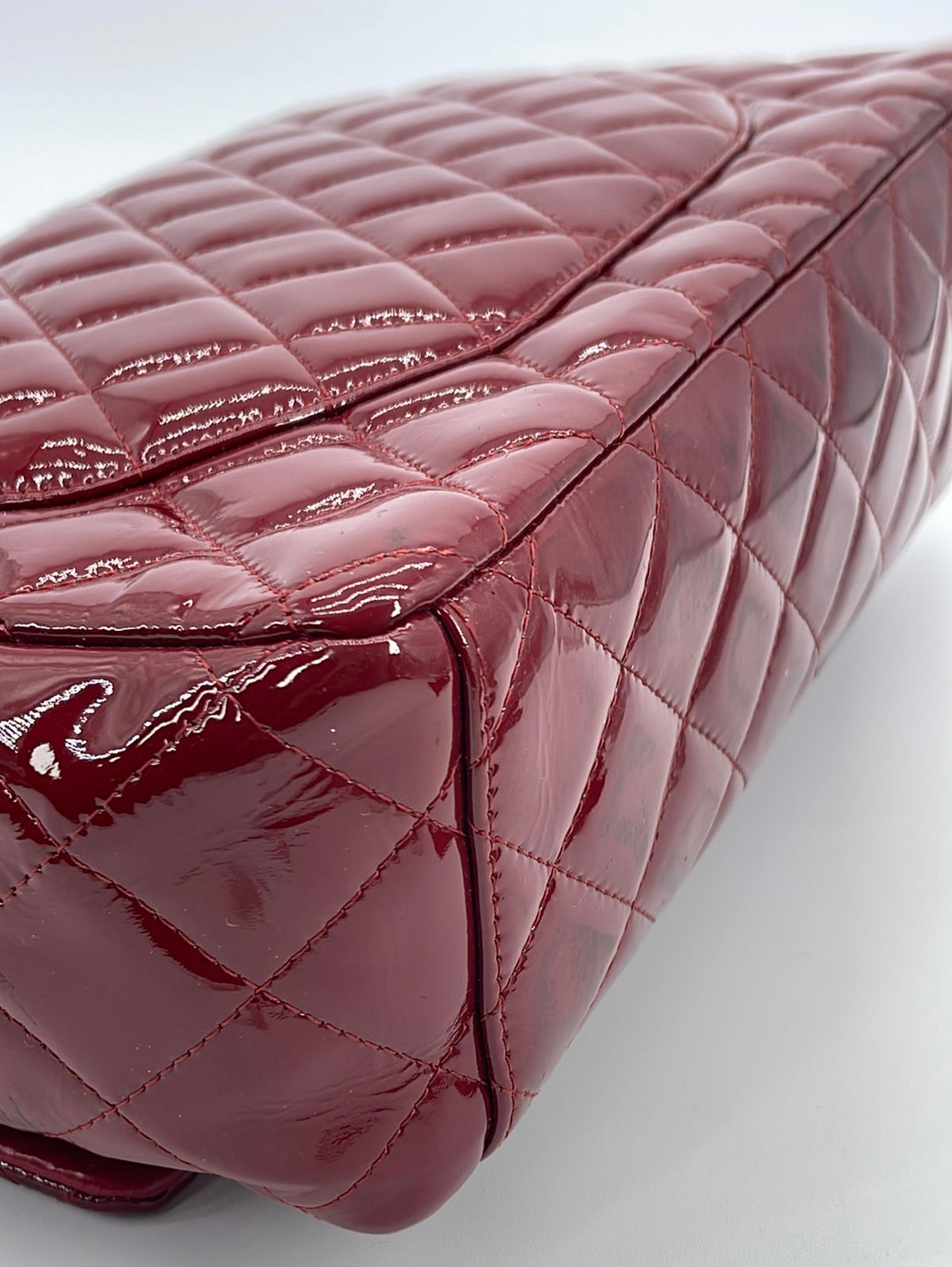 NTWRK - Preloved CHANEL Quilted Red Patent Maxi Classic Double Flap Bag