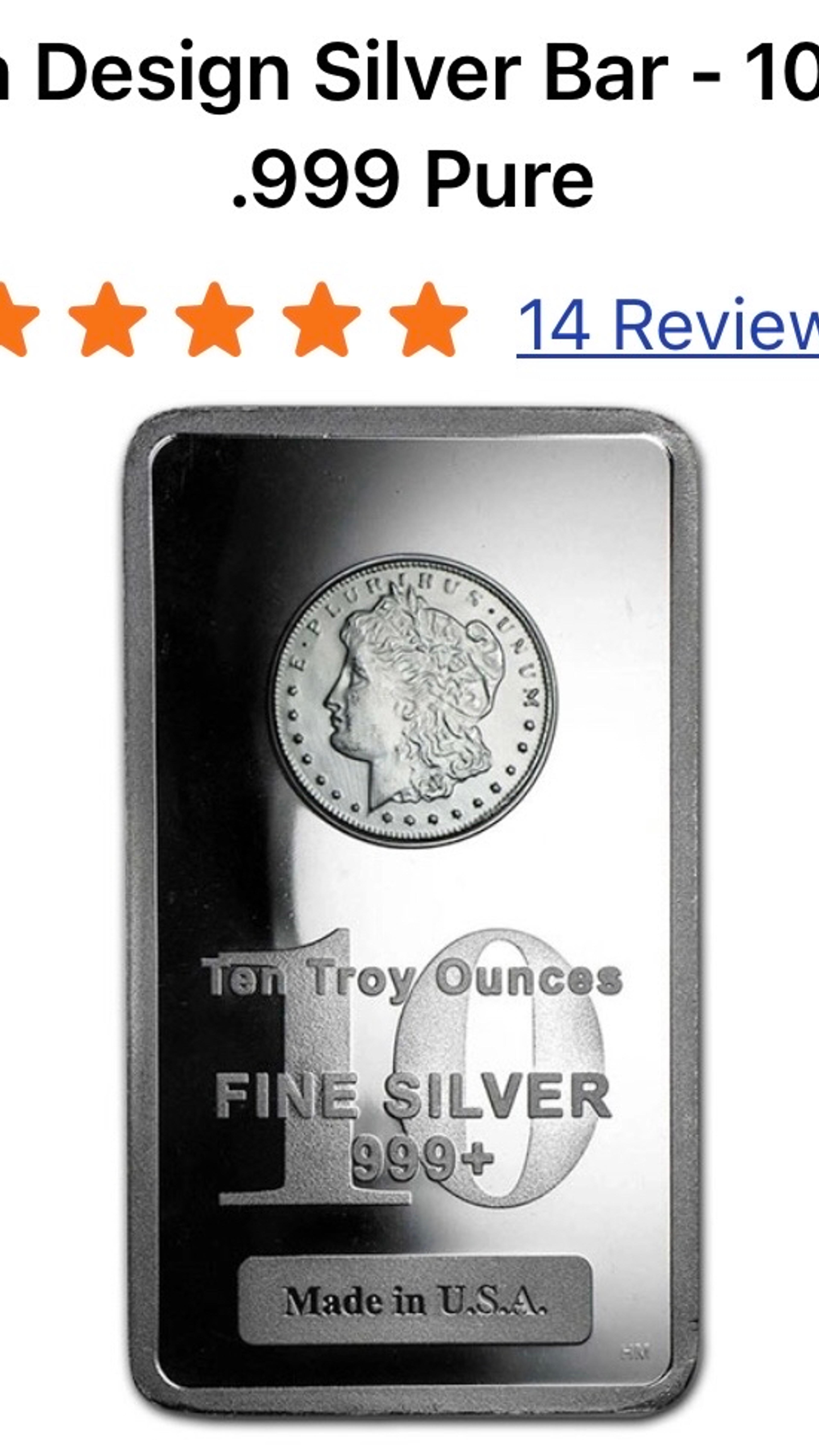 Preview image for the show titled "Mystery wheel- 10 oz pure silver Morgan bar " at Today @ 8:10 PM