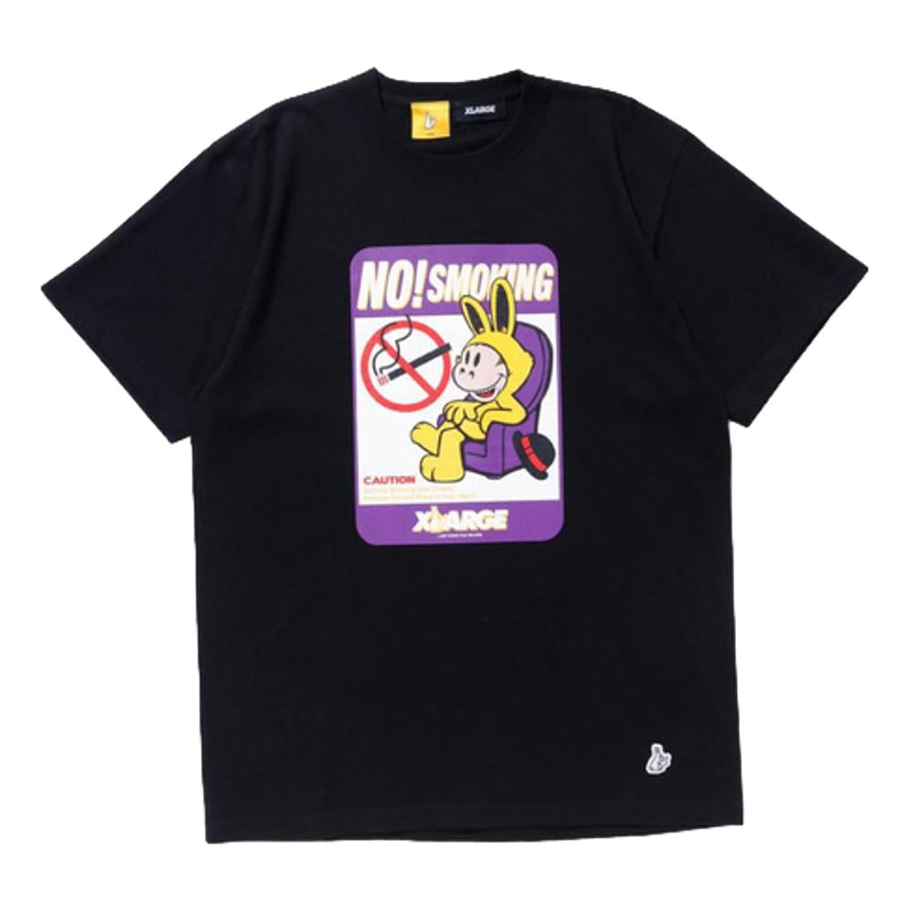 NTWRK - #FR2 XLARGE COLLABORATION WITH #FR2 NO SMOKING TEE-BLACK